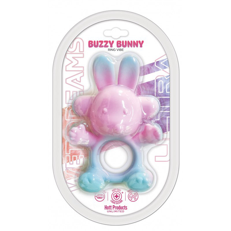 Buzzy Bunny Ring Vibrator 20 Frequencies Multi > Cock Ring > Vibrating