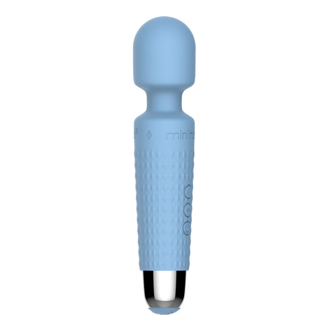 Shibari Mini Wand Halo (Powder Blue) – Powerful Wand Massager with 20 Vibration Patterns and Bendable Neck Electric Massager