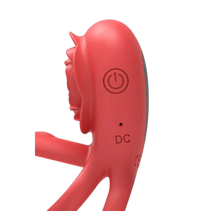 Adam & Eve Rose Vibrating Double Cock Ring Secondary image