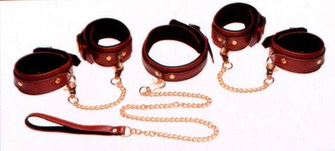 6 Piece Bondage Set – Vegan PU Leather Restraints and Cuffs Kit > Bondage Gear > Bondage Kits