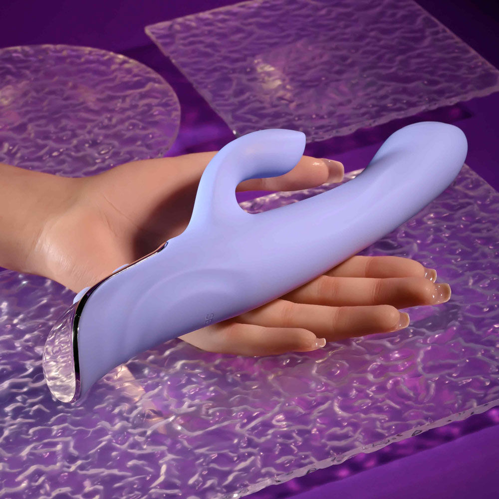 Lavender Love 9.18 Inch Waterproof Dual Motor Flexible Rechargeable Vibrator > Vibrators > Ladies > Rabbit