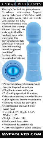 Evolved Out Of The Blue Mini Wand Massage Toy > Sex Toys > Mini Massagers