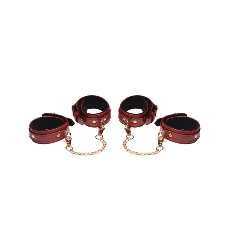 6 Piece Bondage Set – Vegan PU Leather Restraints and Cuffs Kit Secondary image