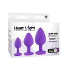 Heart Light Glow in the Dark (Pink) – Silicone Butt Plug 3 Inch > Anal Range > Butt Plug Kits