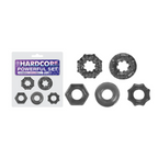 Hardcore Powerful Cock Ring Set of 5 in Smoke Color > Cock Ring > Sets