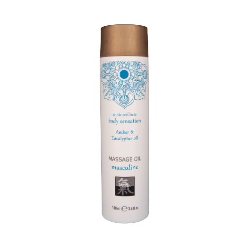 SHIATSU Massage Oil 100ml - Masculine Amber & Eucalyptus Scented Secondary image