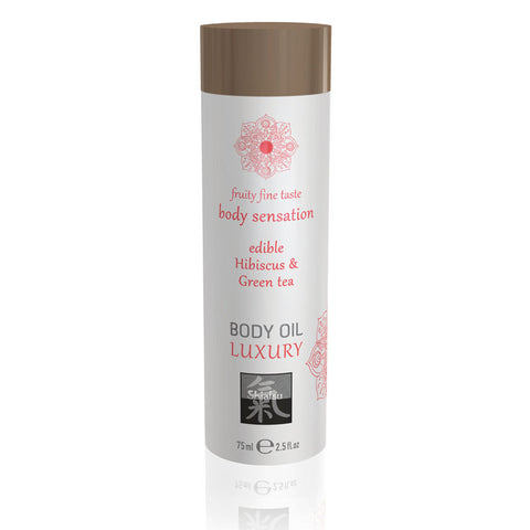 Shiatsu Luxury Edible Body Oil Hibiscus and Green Tea Default Title Massage Oil