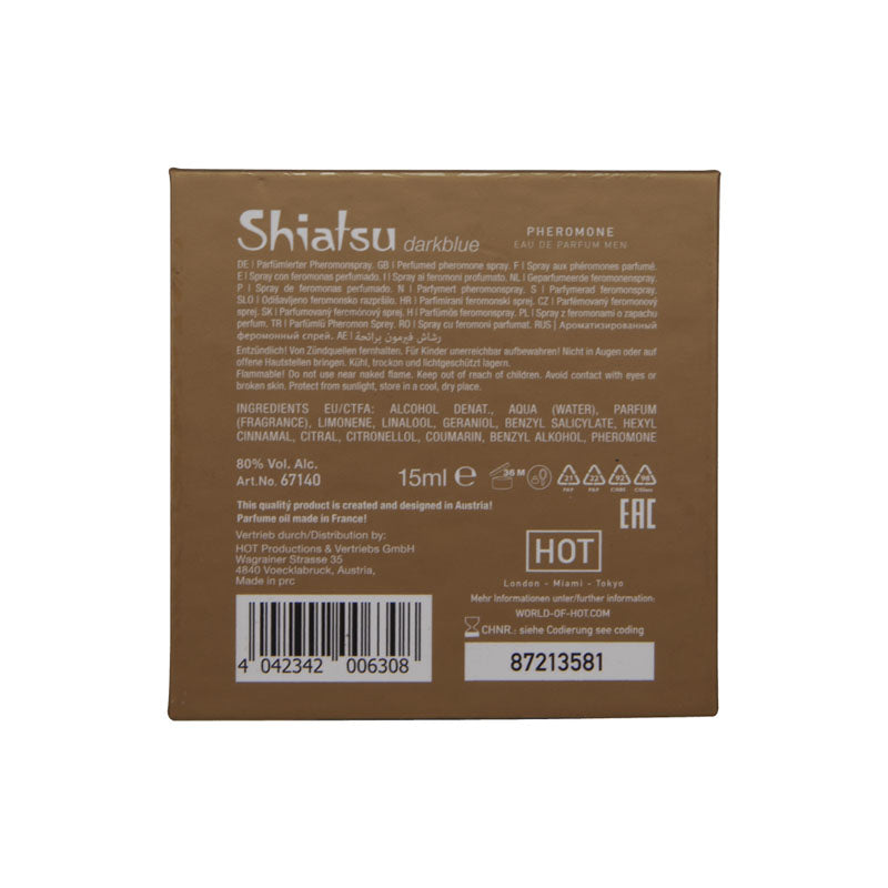 Shiatsu Pheromone Fragrance for Men Dark Blue 15ml Fragrance Mist