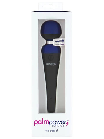 PalmPower Massage Wand Blue - Powerful Rechargeable Vibrator Electric Massager