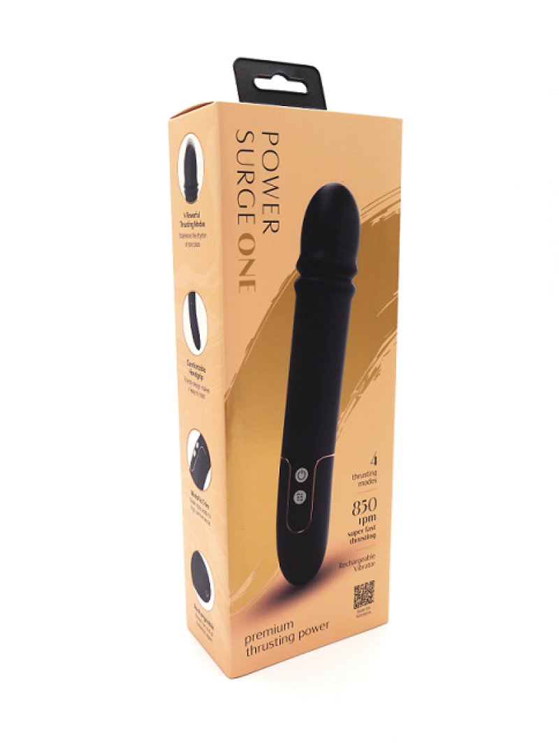 Power Surge One – Waterproof Silicone Thrusting Vibrator with USB Charging > Sex Toys For Ladies > G-Spot Vibrators