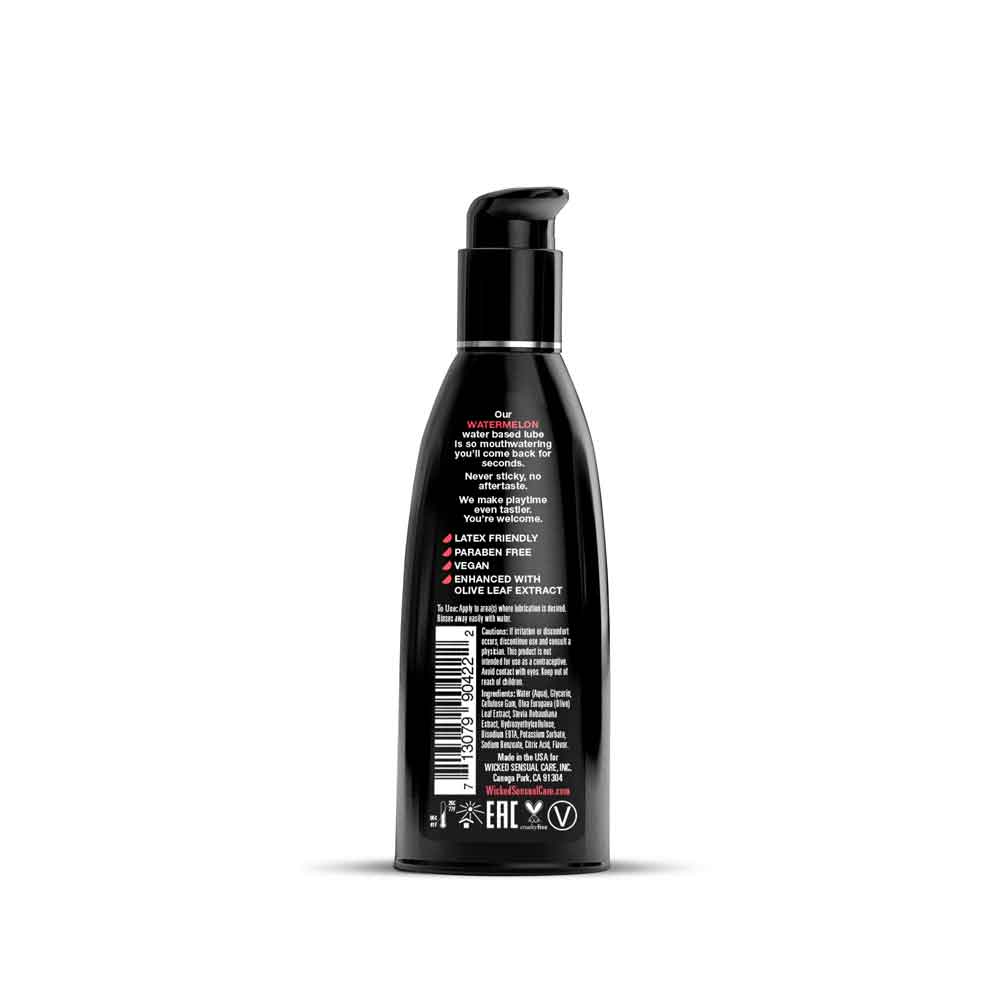 Wicked Aqua Watermelon – Watermelon Flavored Water-Based Lubricant 60ml Bottle > Lube > Flavoured