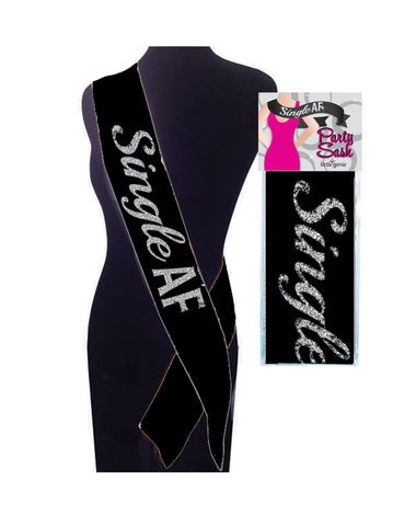 Single Af Sash Black Party Sash Black Party Supplies