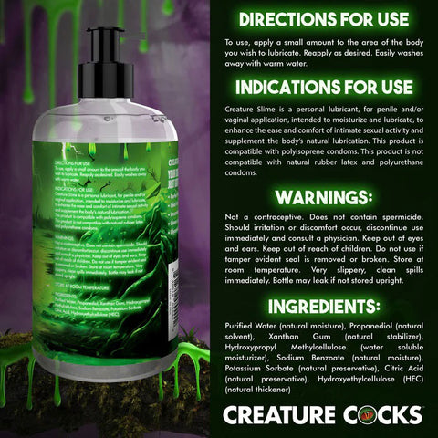 Creature Cocks Water-Based Lubricant 473 mls for Intimate Adventures Speciality Lubricants