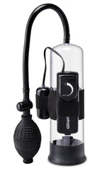Pump Worx Beginner Vibrating Penis Pump Clear Black Clear > Pumps > Penis Pumps