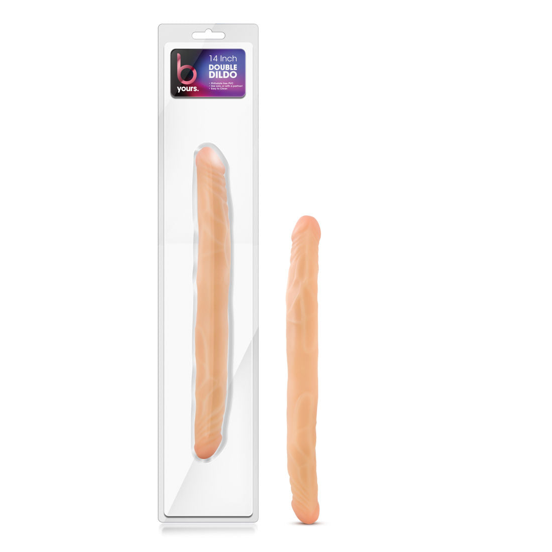 B Yours 14 Inch Double Dildo Beige > Dildos > Double Dildos