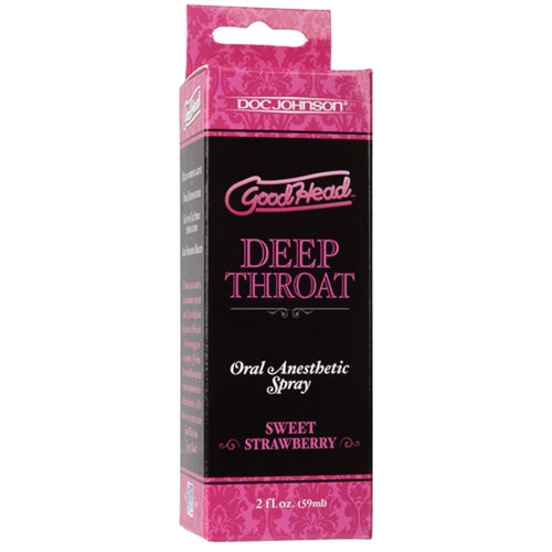 GoodHead Deep Throat Spray 59ml - Sweet Strawberry Flavor > Lube > Oral Gels & Sprays