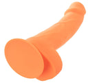 Neon Silicone Studs 6 Inch Dildo - Orange