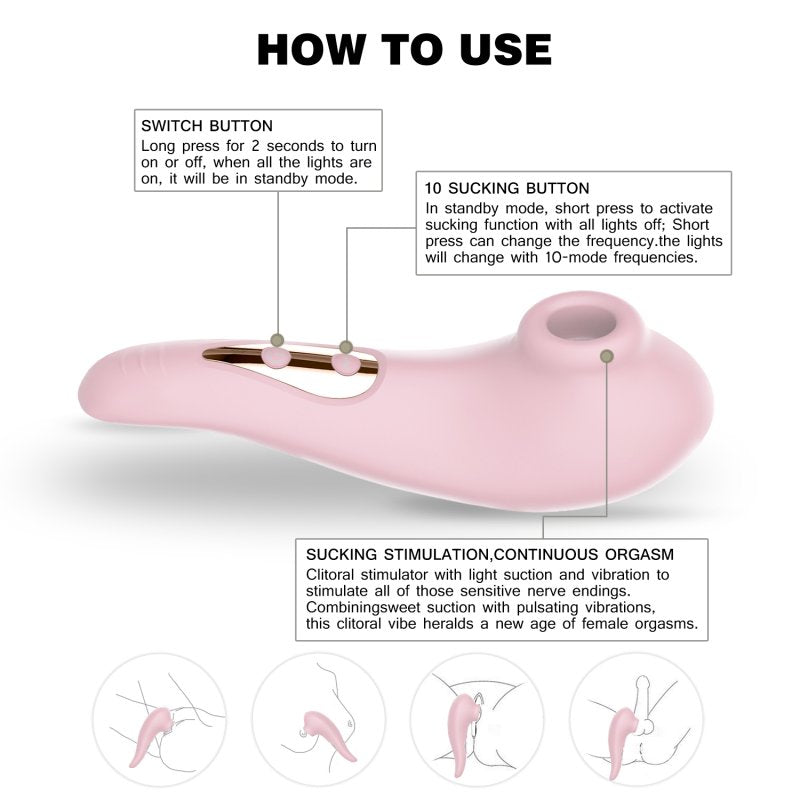 Sxe Jess Vibrating and Sucking Clitoral Stimulator > Sex Toys For Ladies > Air Pulsation