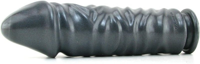 Bunker Buster 10.7 Inch Anal Dildo in Gun Metal Finish