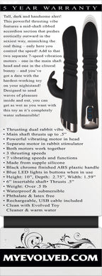 Evolved Rapid Rabbit 25.4 cm Thrusting Vibrator > Vibrators > Ladies > Rabbit Multi