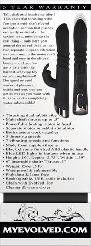 Evolved Rapid Rabbit 25.4 cm Thrusting Vibrator > Vibrators > Ladies > Rabbit Multi