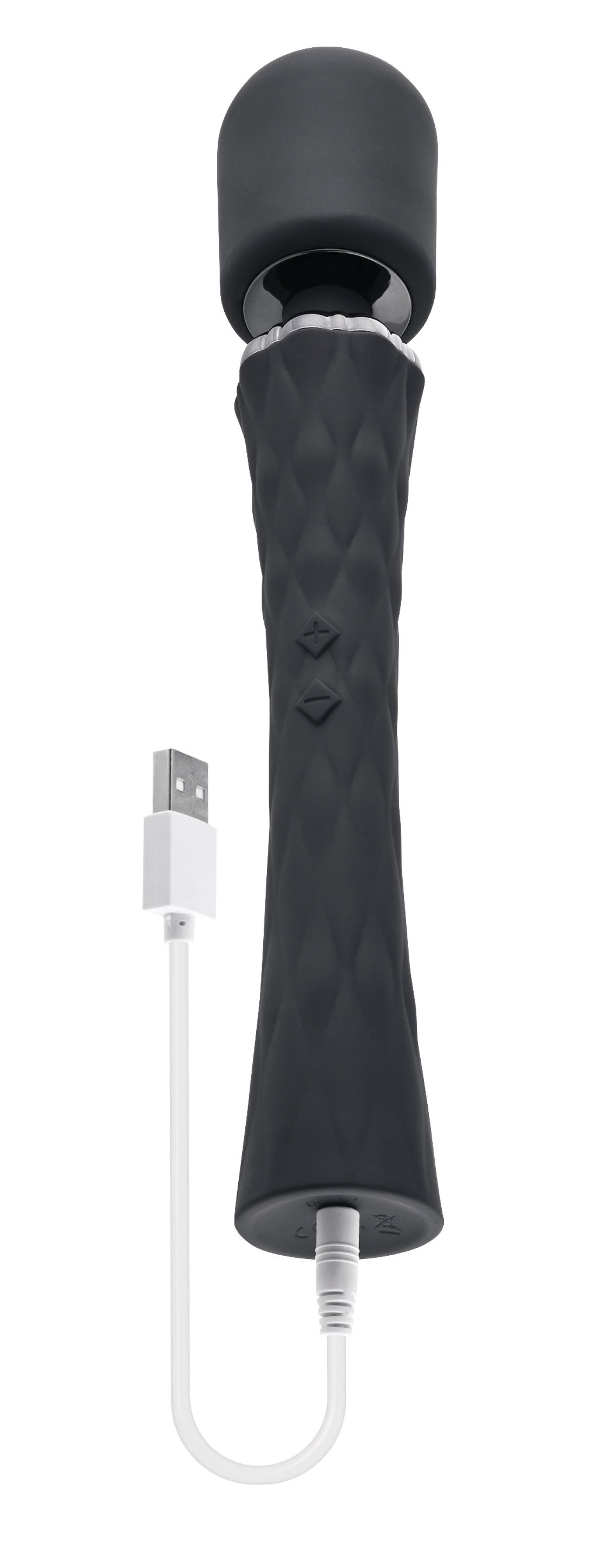 Playboy Pleasure ROYAL Velvet Silicone Wand Vibrator Black > Sex Toys > Massage Wands