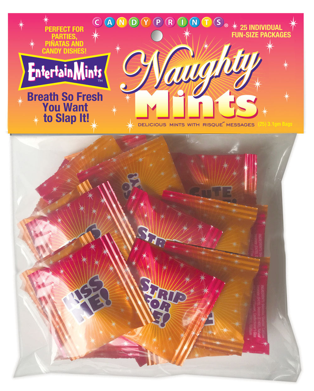 Naughty Mints - Bulk Bag of 25 Party Packs Default Title > Novelties > Candy & Edible Items