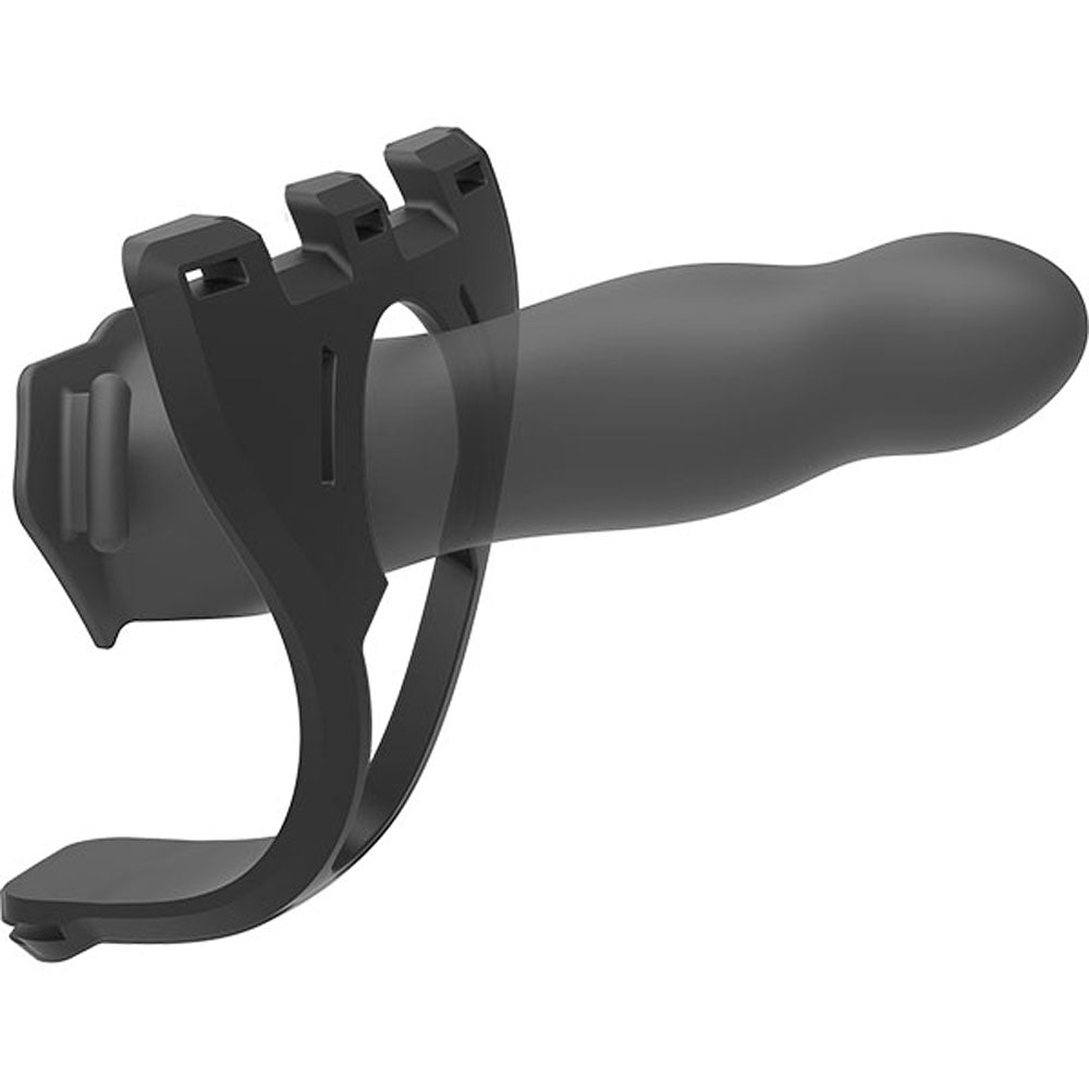 Be Daring 7 Inch Bulbed Dong 2 Piece Hollow Silicone Strap-On Set Secondary image
