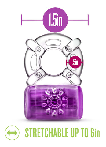 Play With Me Pleaser Rechargeable C Ring in Purple Cock Rings Vibrating