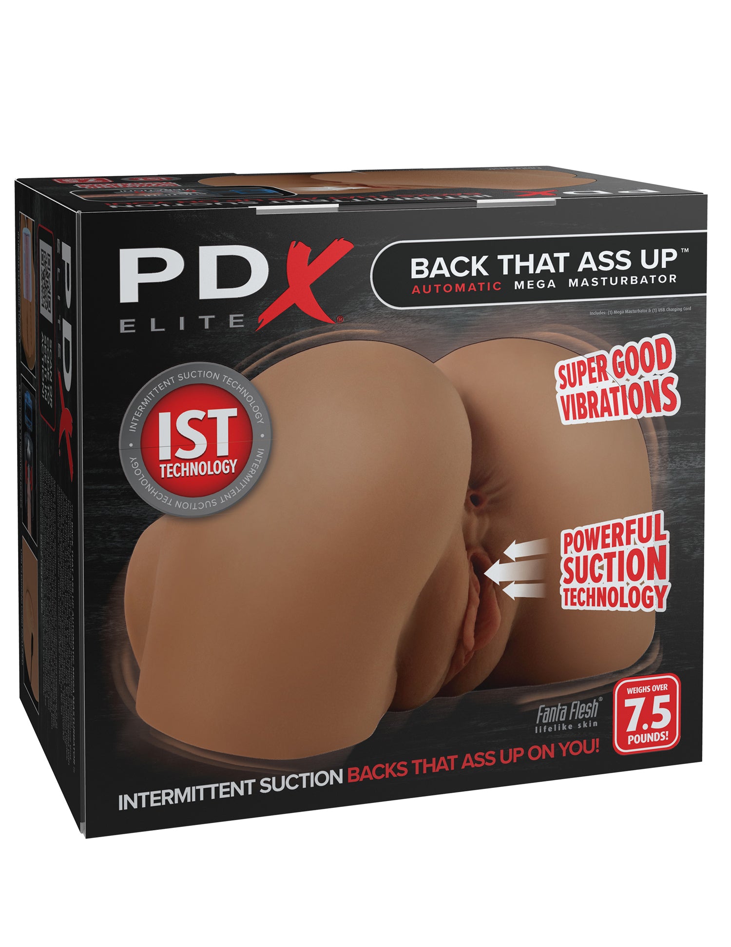 PDX Elite Back That Ass Up USB Rechargeable Auto Masturbator Brown Assturbators