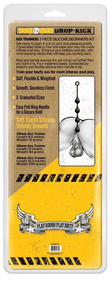 Drop Kick Silicone Beginner Ass Training Kit Three Piece Set > Anal Range > Anal Beads