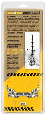 Drop Kick Silicone Beginner Ass Training Kit Three Piece Set > Anal Range > Anal Beads