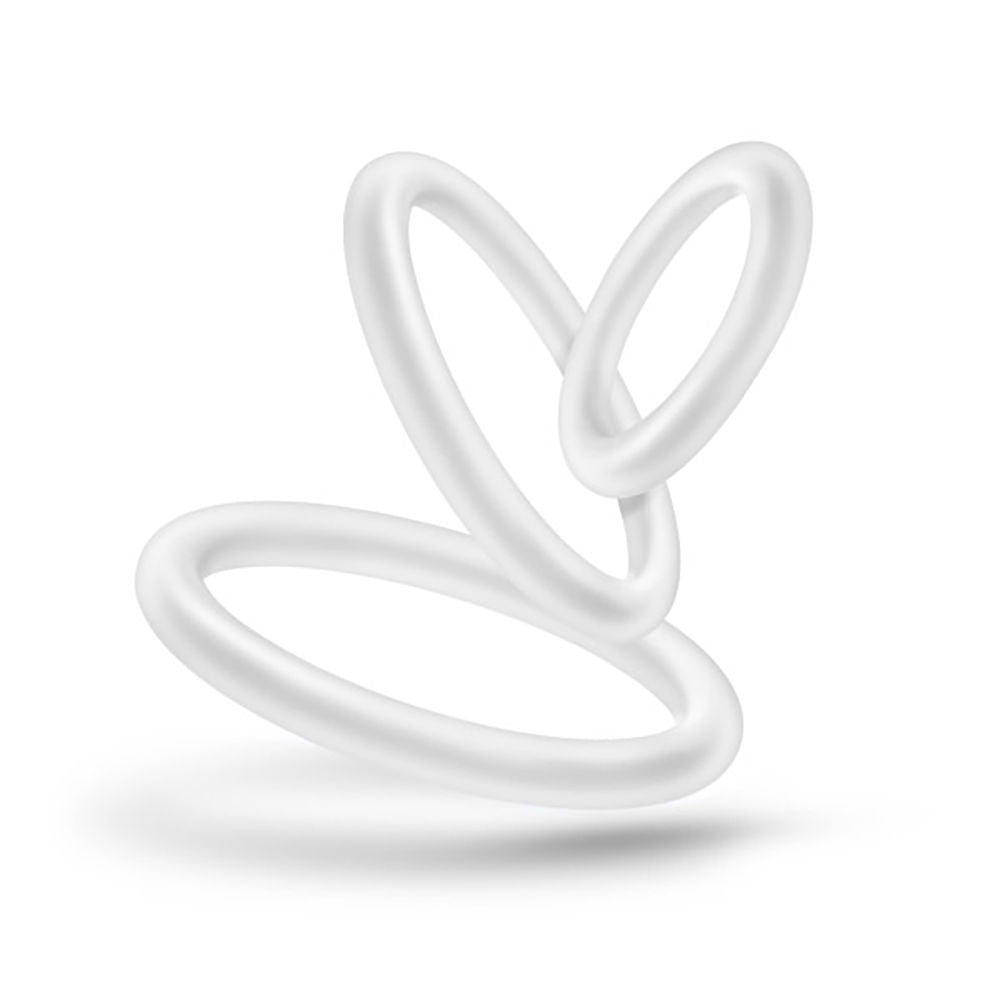 Performance Vs4 Pure Premium (White) – Silicone Cockring Set > Cock Ring > Sets