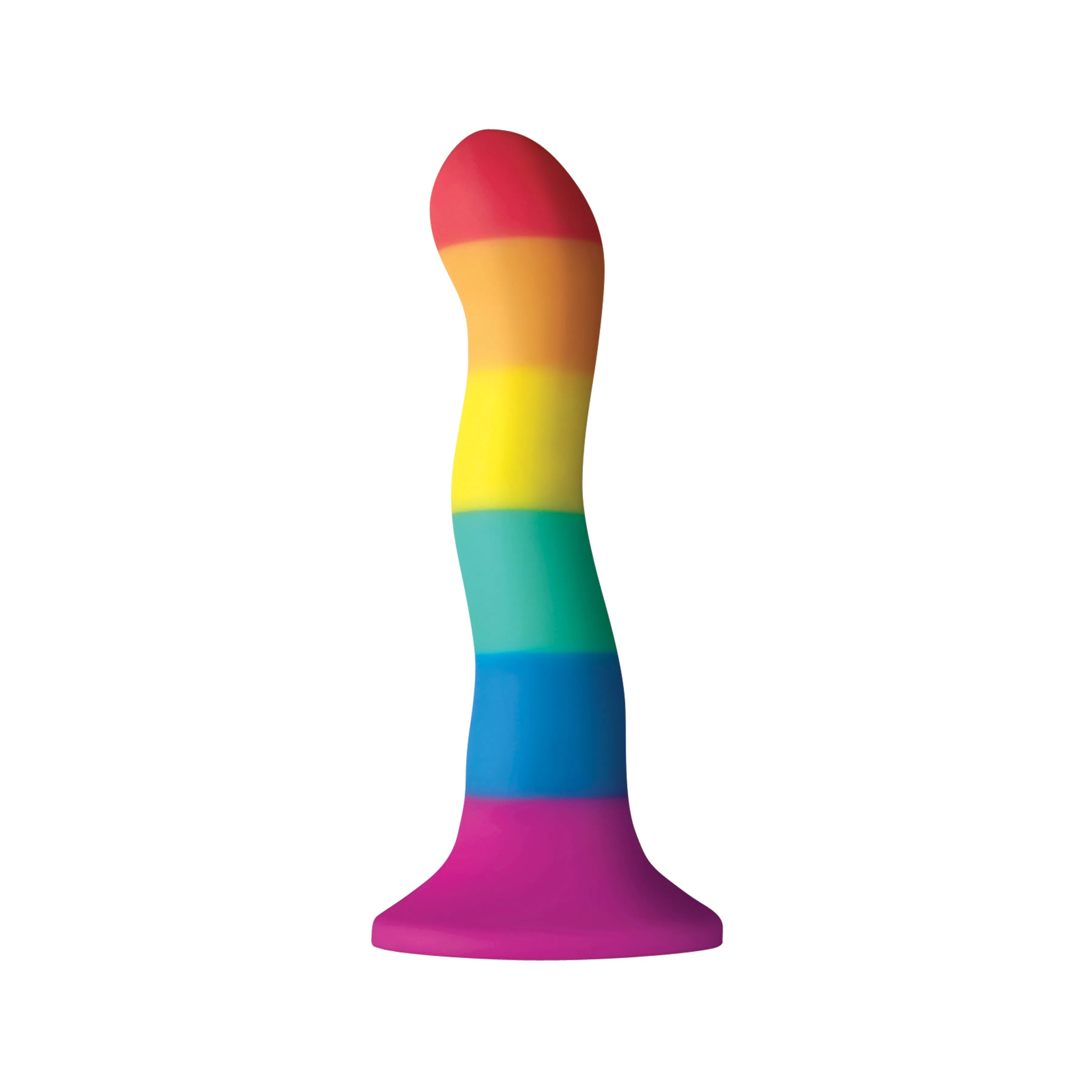 Colours Pride Edition 6 Inch Wave – Rainbow Rainbow Silicone Dong > Dildos > Neutral Dildos