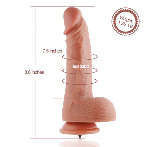 8.6in Double Layered Silicone Dildo