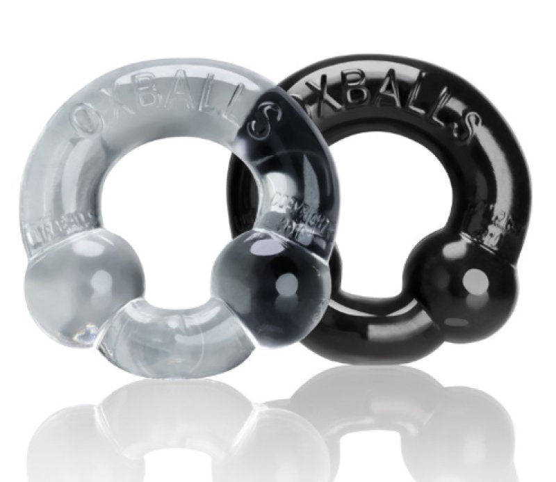 Ultraballs 2 Pack Cockring Black and Clear