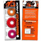 RimRingz 3-Pack Multi-Size Set – Plush-Lip Cockrings with Grippy Soft Rubber Rims Cockrings