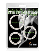 Seamless Metal Cock Ring Set – 3 Sizes 38mm, 44mm, 51mm Cock Rings Clear > Cock Ring > Metal