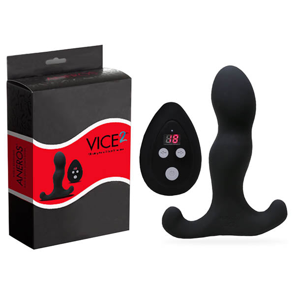 Aneros Vice 2 - Vibrating Rechargeable Prostate Massager with Wireless Remote Black ANAL TOYS