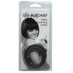 Sex & Mischief Nitrile Cock Ring 3 Pack – Three Sizes Cock Ring Set > Cock Ring > Sets