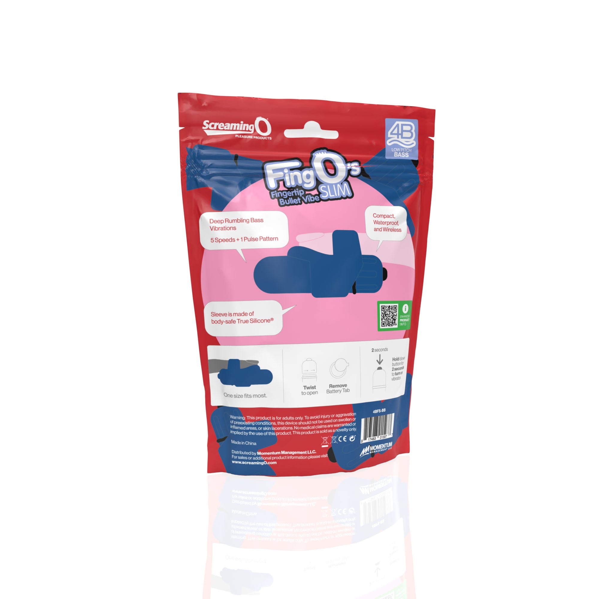 Ohare XL 4B – Deep-Rumbling Bass Vibrator with Rabbit Ears and Stretchy Ring > Vibrators > Finger Vibrators