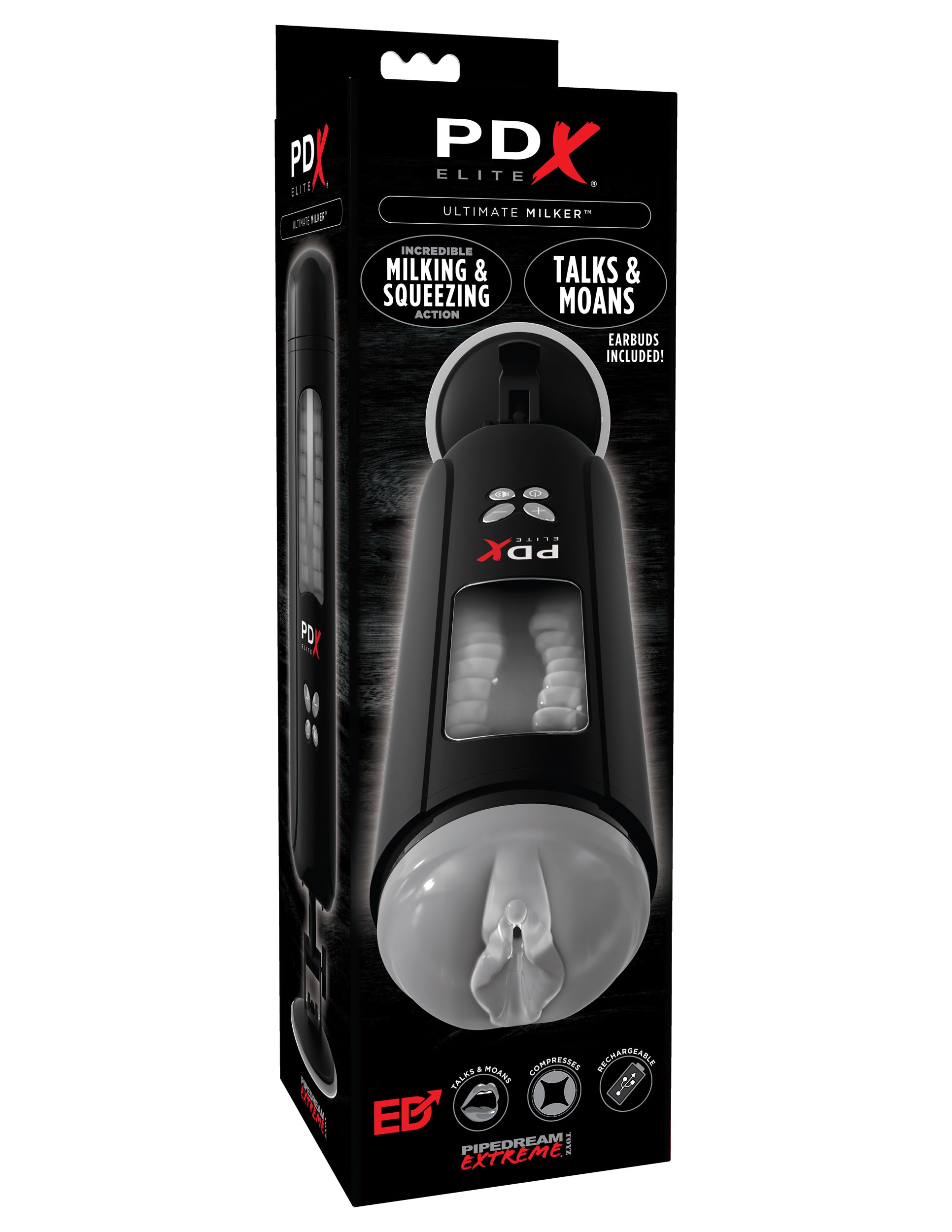Pdx Extreme Toyz Elite Ultimate Milker Powered Masturbator Black Strokers - Auto