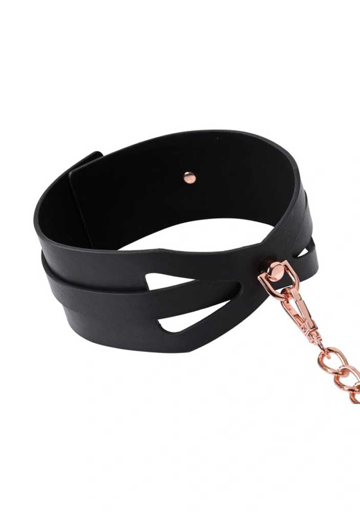 Sex and Mischief Brat Collar and Leash Black Restraint Black > Bondage Gear > Collars
