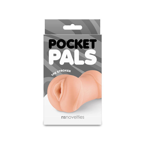 Pocket Pals Vagina Stroker (Brown) – Body-Safe Masturbator Strokers - Manual