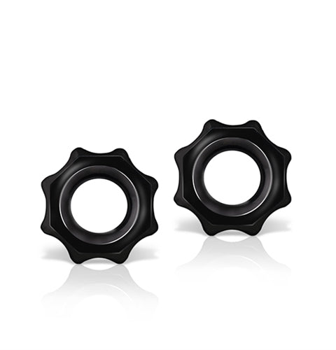 Stay Hard Nutz Cock Rings Set of 2 Black COCK RING Set