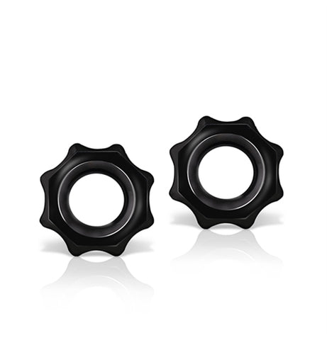 Stay Hard Nutz Cock Rings Set of 2 Black COCK RING Set