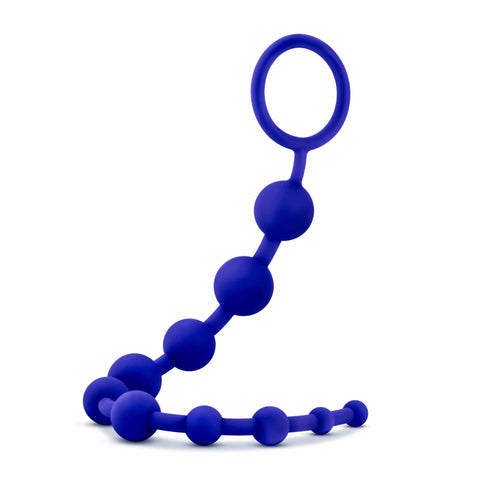Luxe Silicone 10 Beads Indigo Anal Toy 12.5 Inch Length
