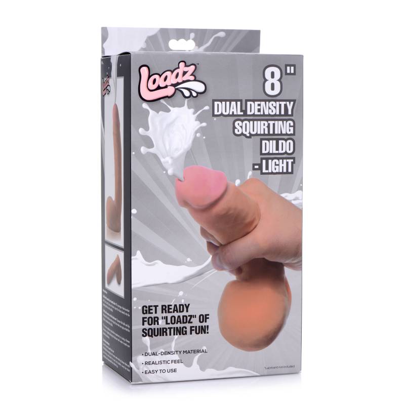 8in Dual Density Squirting Dildo w Balls Reservoir - Realistic Feel > Dildos > Squirting Dildos