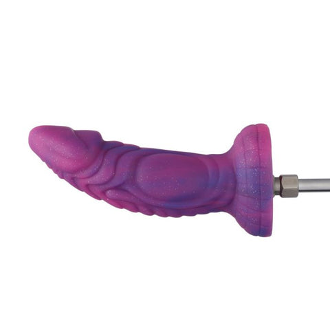 HiSmith - 8" Silicone Vibrating Pink and Purple Dildo (KlicLoK)