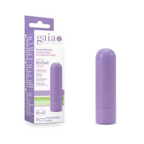 Gaia Eco Rechargeable Bullet Lilac USB Rechargeable Vibrator Purple BULLETS